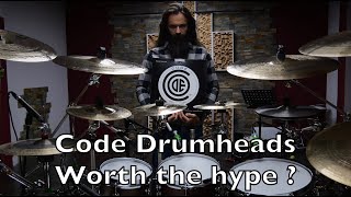 Code Drumheads, worth the hype ? RAW AUDIO DEMO !