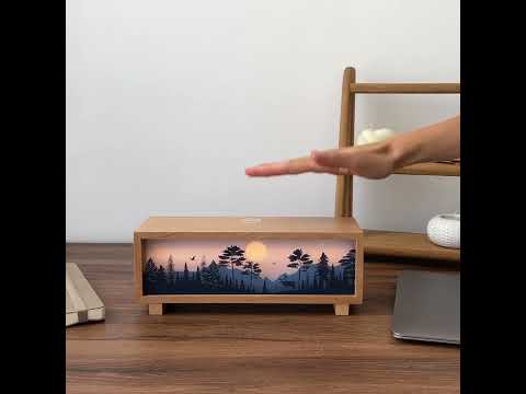 Нічник-панорама “Нічний ліс”, лаковане дерево (LED, Акумулятор, USB Type-C), відео 1