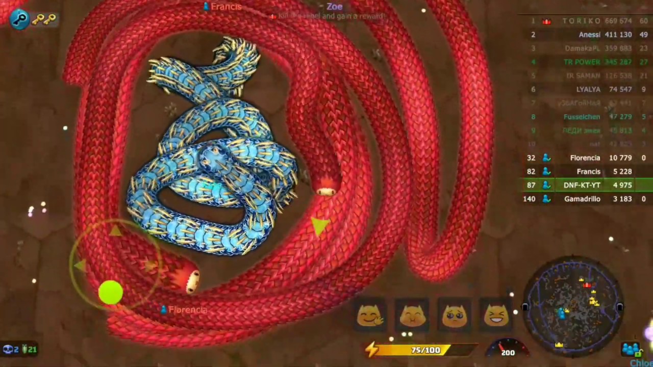 big screen snake game