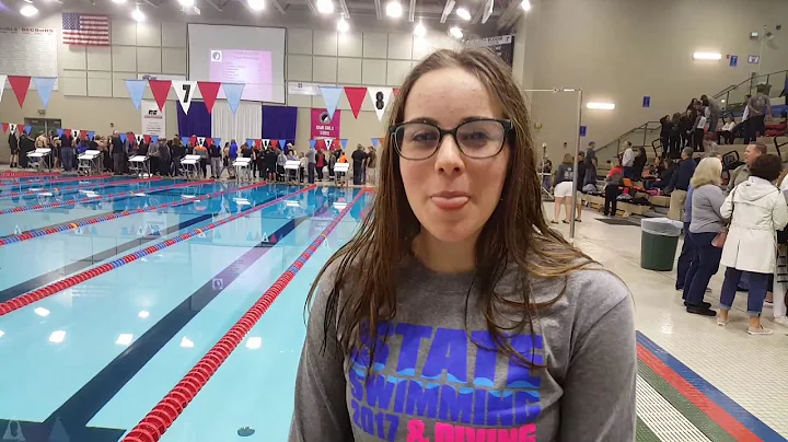 Audubon's Clare Christensen at the State Swim Meet