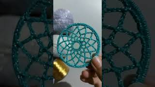 Crocheting Mini Dreamcatcher || #shorts #youtubeshorts #crochet #handmade #craft #viral #craftideas