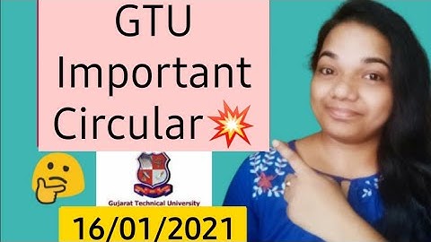 GTU Official Circular for Enrollment form submission💥GTU EXAM News Today WINTER 2020⁉️GTU News Today