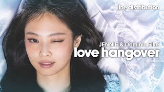Jennie & Dominic Fike - Love Hangover Line Distribution Resimi