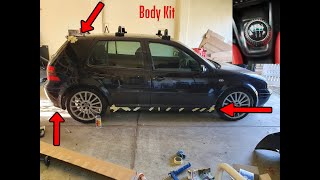 R32 Rear Spoiler, Abt Rear Valance Lip, 25Th Anniversary Side Skirts And Lastly R32 Front Bumper