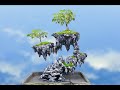 Hòn Non Bộ Đảo Bay Từ Xi Măng Cách Làm Chi Tiết  -  DIY The Mountain Fly  from Cement  - Bonsai