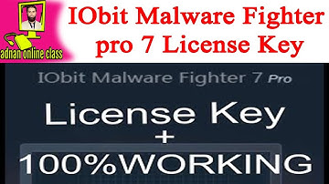 IObit Malware fighter 7 pro Licence Key 2019 Free Download(100 % working)