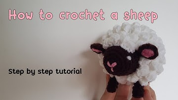 How to crochet a sheep doll, Blackface Lamb, popcorn stitch, step by step | free amigurumi tutorial