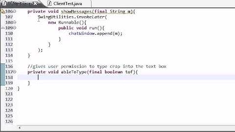 Intermediate Java Tutorial - 57 - showMessage and ableToType