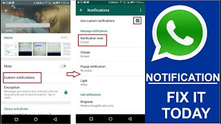 WhatsApp Notification settings screenshot 2