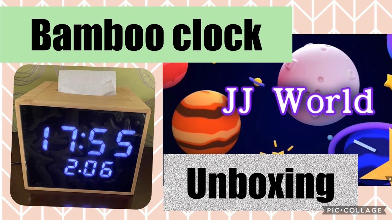 Bamboo Clock &Tissue Holder Unboxing - YouTube