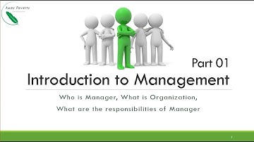 Principles of Management | Introduction to Management - 01 | Lecture 02 | Away Poverty