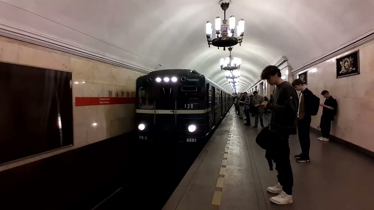 Поездка на Ем-501 №6880 Нарвская - Технологический институт (Линия 1)