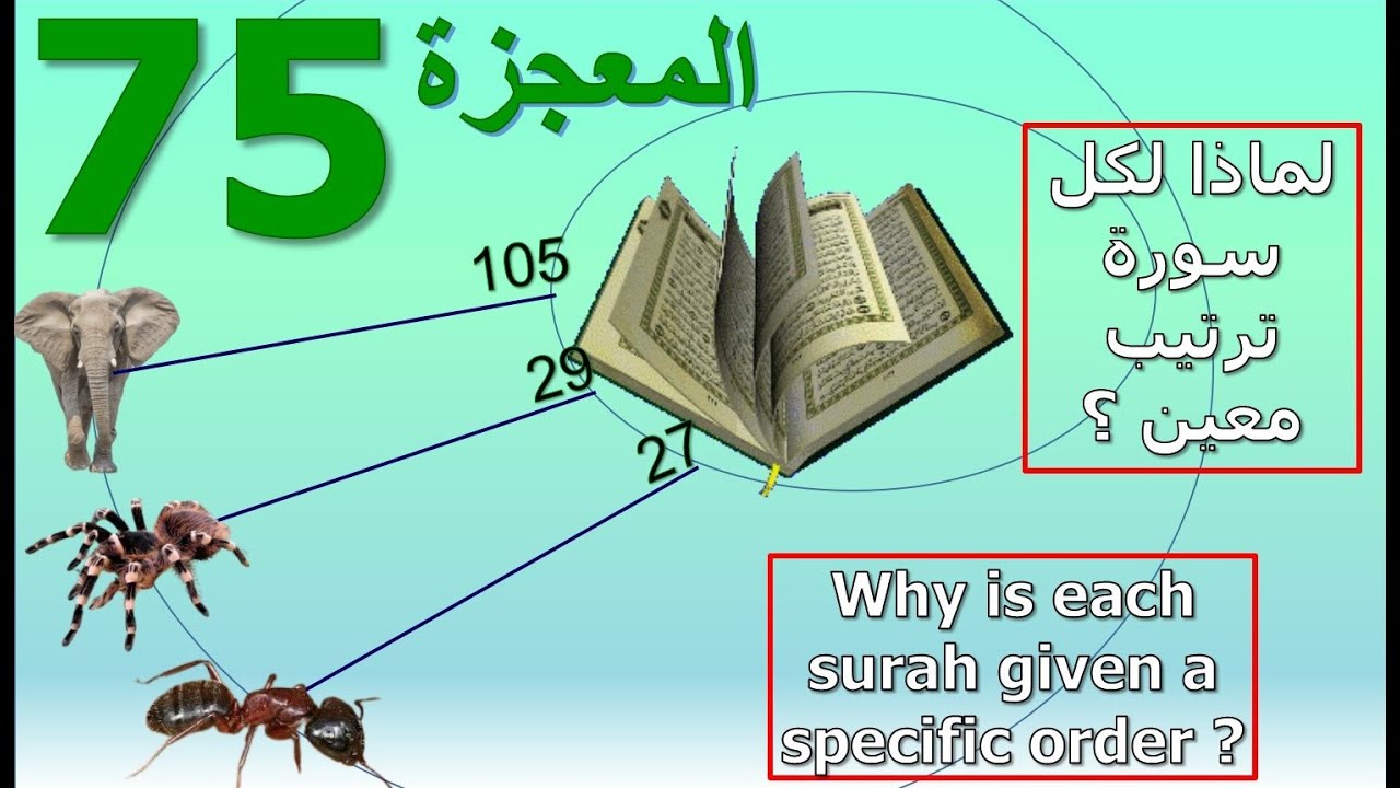 75éme Miracle Why is each Surah given a Specific order? - لما كل سورة لها ترتيب معين ؟