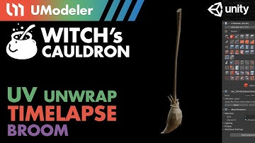 3D Modeling in Unity - Timelapse of unwrapping Broom in the Witch