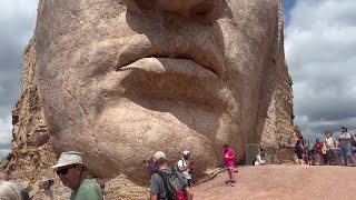 The view atop Crazy Horse Memorial during the 2023 Spring Volksmarch