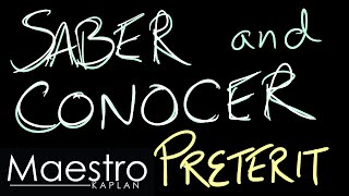 PRETERIT: Definition changes of SABER and CONOCER in the pretérito Saber In Preterite Meaning