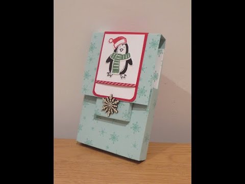 tutorialsystems Christmas Cards and Tags Gift Box Video Tutorial using Snow Place by Stampin' Up