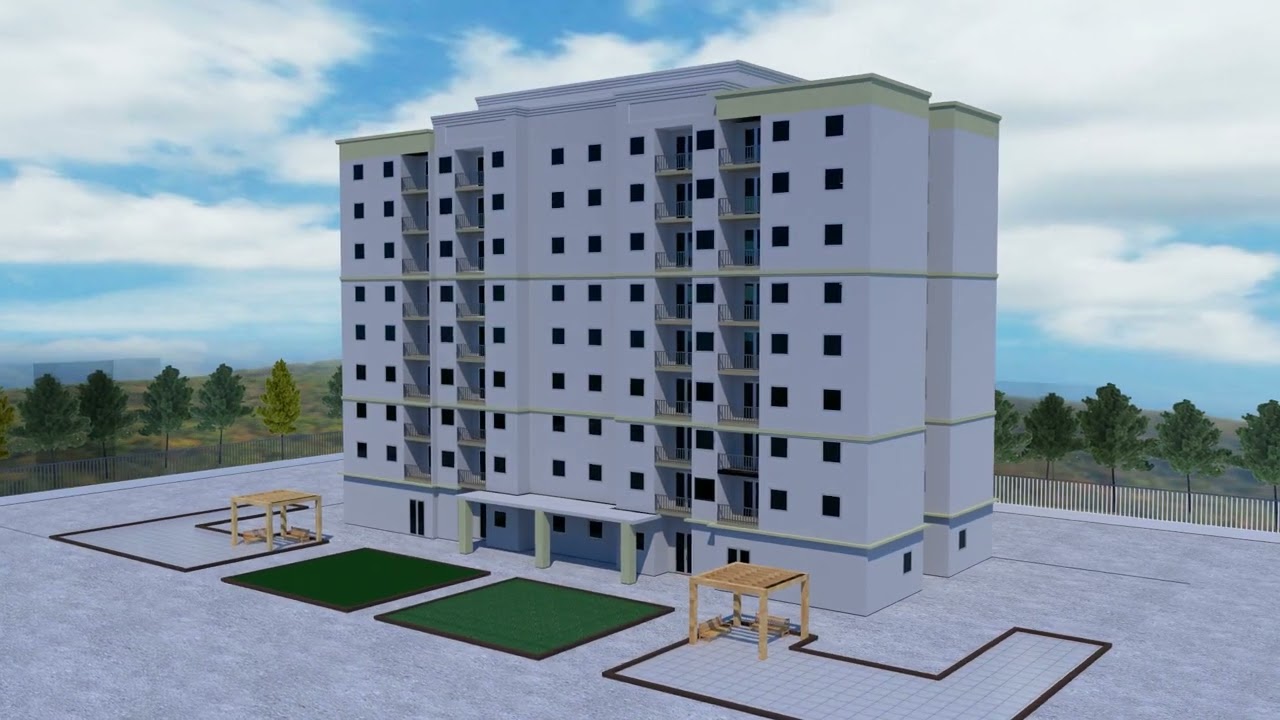 Vídeo 3D de apartamento - Vista externa