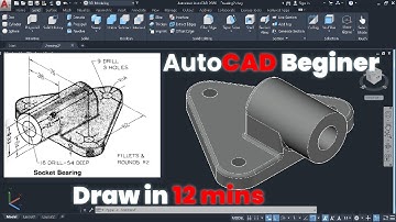 Autocad 3D Tutorial | How to Model a 3D Socket Bearing in AutoCAD in Less than 12 Minutes