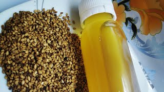 كيفية استخراج زيت السمسم (الجلجلان) في البيت وصفة سحرية l'huile de sesame
