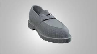 Download lagu Worn Leather Penny Loafer Shoe 3D Model Render