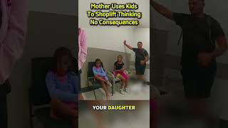 Mother Uses Kids To Shoplift Thinking No Consequences  #lawwatch #karen #shoplifter