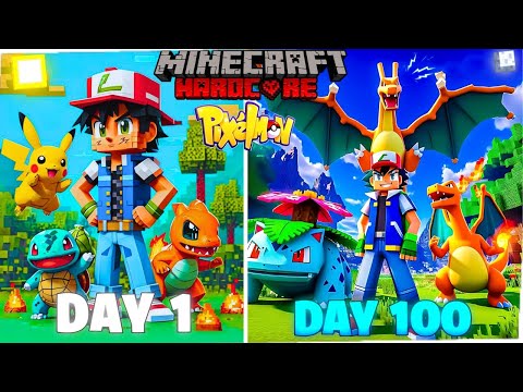 I Survived 100 DAYS as Ash Ketchum POKEMON in Minecraft! अभी मजा आयेगा बिडू |