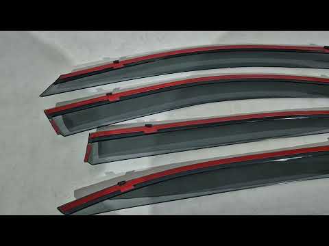 Вітровики на вікна з хромом Niken Luxury (SD, 4 шт) для Skoda Octavia II A5 2010-2013рр, видео 1