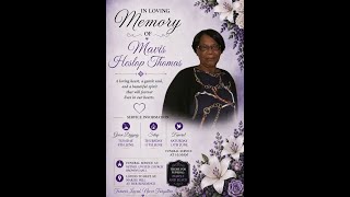 MAVIS HESLOP THOMAS FUNERAL SERVICE CHURCH ONLY