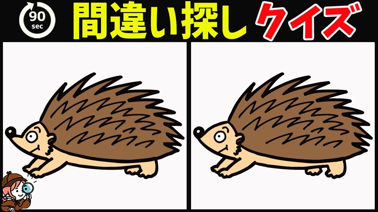 【間違い探しクイズ】無料脳トレ動画で脳が若返り！イラスト間違い探しで楽しく頭の体操【老化防止/認知症予防に最適】