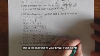 MAT 263 Video 7: Writing rev pro functions algebraically PROB 2