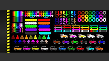 Mix All (Marble Firework, Cars, RTTB, Rings, Worm) Survival Race in Algodoo