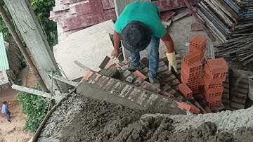 Cách chia bậc cầu thang lươn và quá trình xây bậc cầu thang lươn đẹp . xây dựng vlog