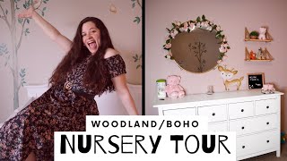 2022 Nursery Tour | Woodland and Boho Themed Nursey | Baby Girl