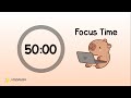 Pomodoro 50/10 🦦 2-Hour Pomodoro Timer Aesthetic with Music | Chill Capybara Study Session