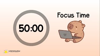 Pomodoro 50/10 🦦 2-Hour Pomodoro Timer Aesthetic with Music | Chill Capybara Study Session