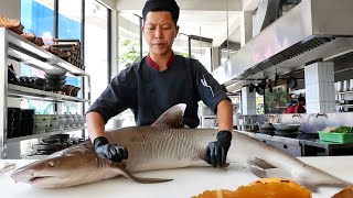 อาหารริมทางเวียดนาม - ฉลามยักษ์ นักเก็ตปลา อาหารทะเล เวียดนาม