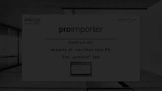 How to use the project tab when importing XER files with the proimporter