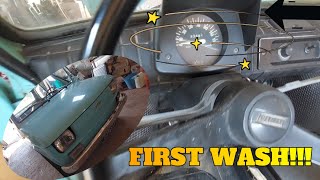Barn find ancient FIAT 126 - FIRST WASH! Restoring and repair antique car - part 3