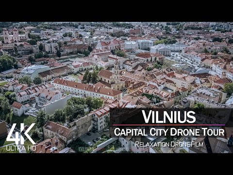 4K HOUR DRONE FILM Vilnius Lithuania Ultra HD Chillout For 2160p Ambient UHD TV 