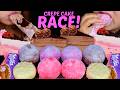 ASMR CREPE CAKE BIG CREAM MOCHI RACE Nutella Dubai Chocolate Milka Ice Cream Ferrero Ice Cream