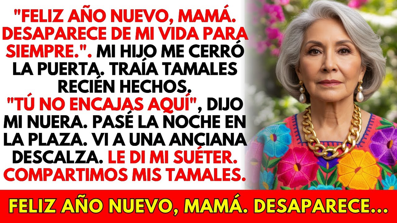 Pasé Año Nuevo En La Calle. Mi Hijo Me Echó. Ayudé A Anciana Descalza. Tres Meses Después Recibí Un