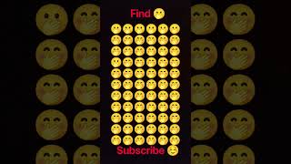 'Find the Odd Emoji! 🎯 99% Fail! Like & Subscribe if you spot it in 5 seconds👇 #EmojiPuzzle #Puzzle