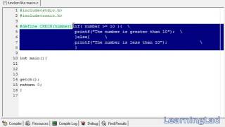 034  34   Function like Macros in C Programming Language Video Tutorial