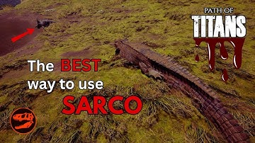 Solo Muddy Land Sarco, Lurking on Officials - Ambush PvP - Combat Gameplay - Path of Titans - Gondwa