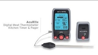 AcuRite Digital Meat Thermomter & Timer with Pager 00278 