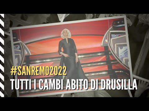 Tutti gli abiti di Drusilla Foer al Festival di Sanremo