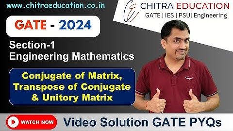 L5 Conjugate of Matrix, Transpose of Conjugate & Unitory Matrix| Engineering Mathematics