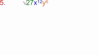 5-5E Simplifying Radicals with Variables