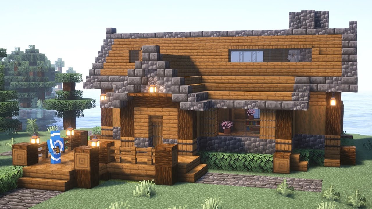 Minecraft - How To Build A Large House | Easy House Tutorial - YouTube